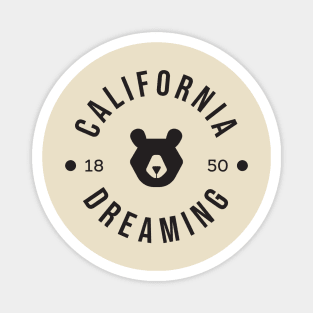 California Dreaming Minimalist Bear Magnet